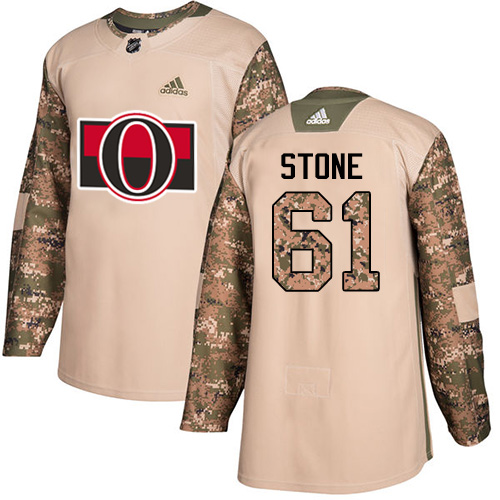Adidas Senators #61 Mark Stone Camo Authentic Veterans Day Stitched NHL Jersey